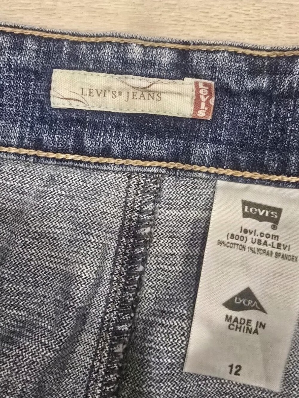 Levi’s Size 12 Y2K Denim Pencil Skirt Western Cowgirl Midi - Picture 6 of 9